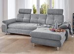 Formsch&ouml;ne Polsterecke mit Funktion GRAU
