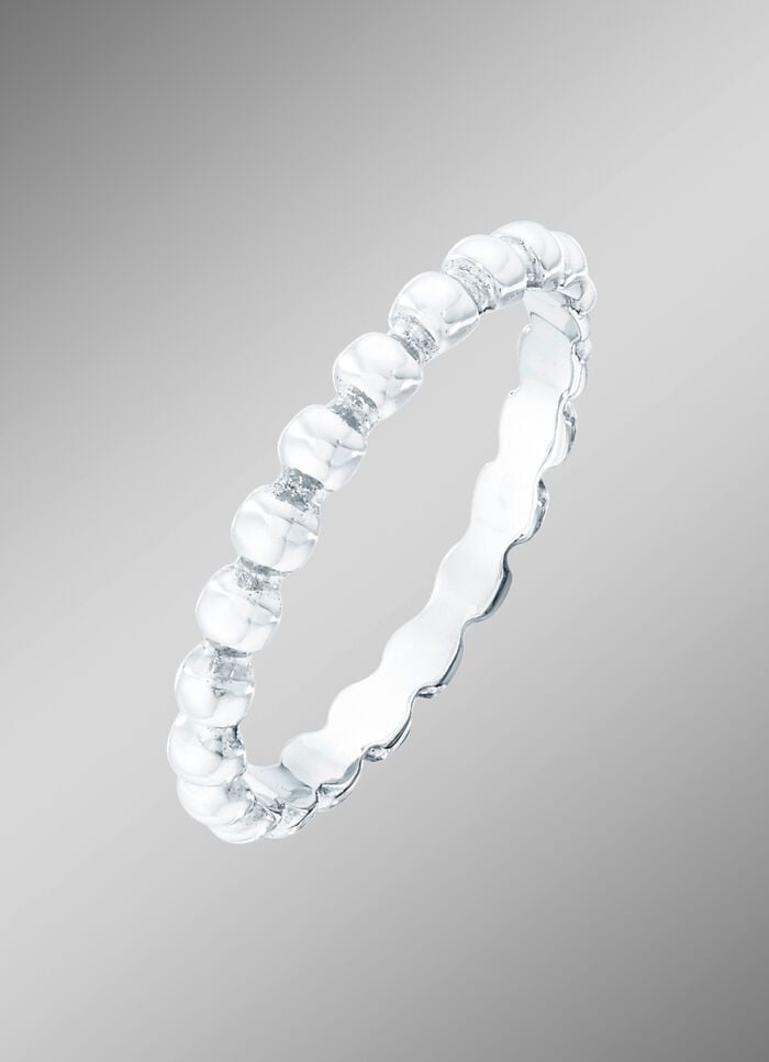 Zeitloser Damenring in Wei&szlig;gold 