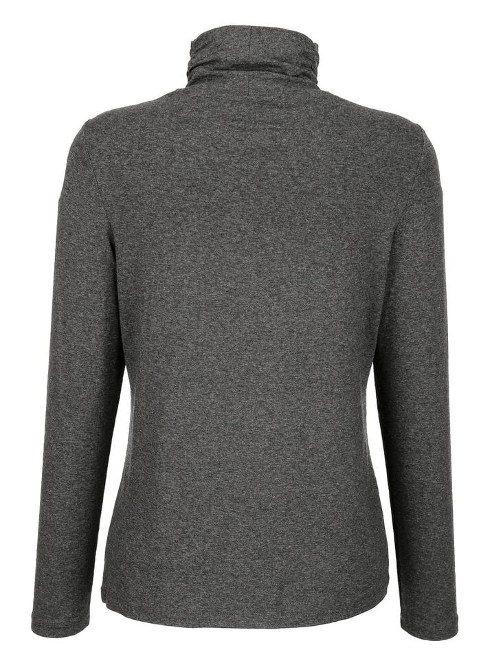 Shirt mit Raffungen in 5 Farben ANTHRAZIT