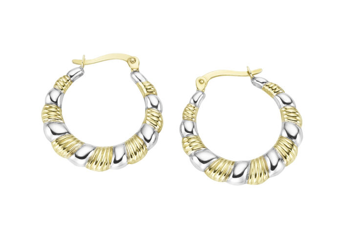 Attraktive Creolen in Bicolor 