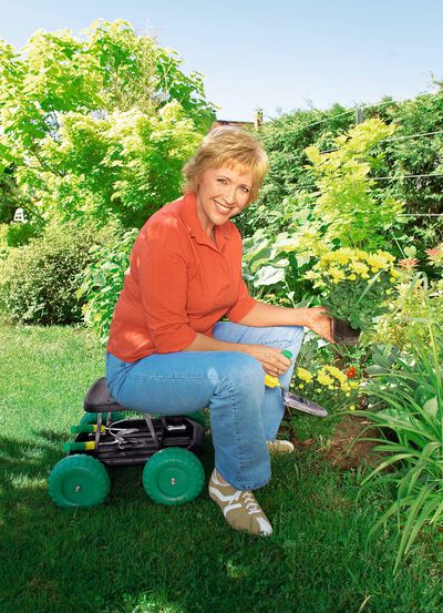 Rollsitz mit stabilem Stahlrohrgestell 