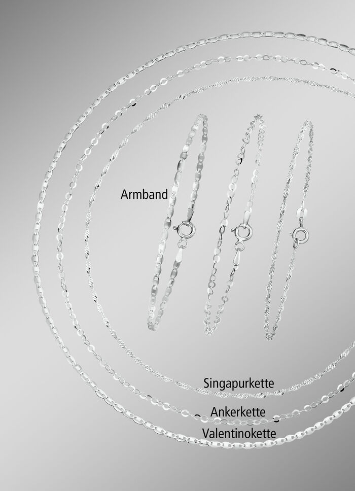 Elegantes 6-teiliges Schmuck-Set aus Silber 