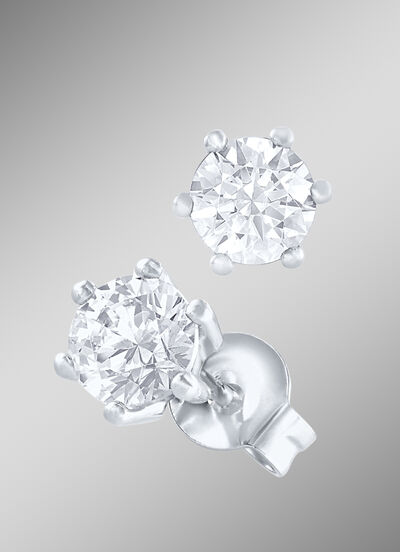 Solitär-Ohrstecker mit Brillanten 