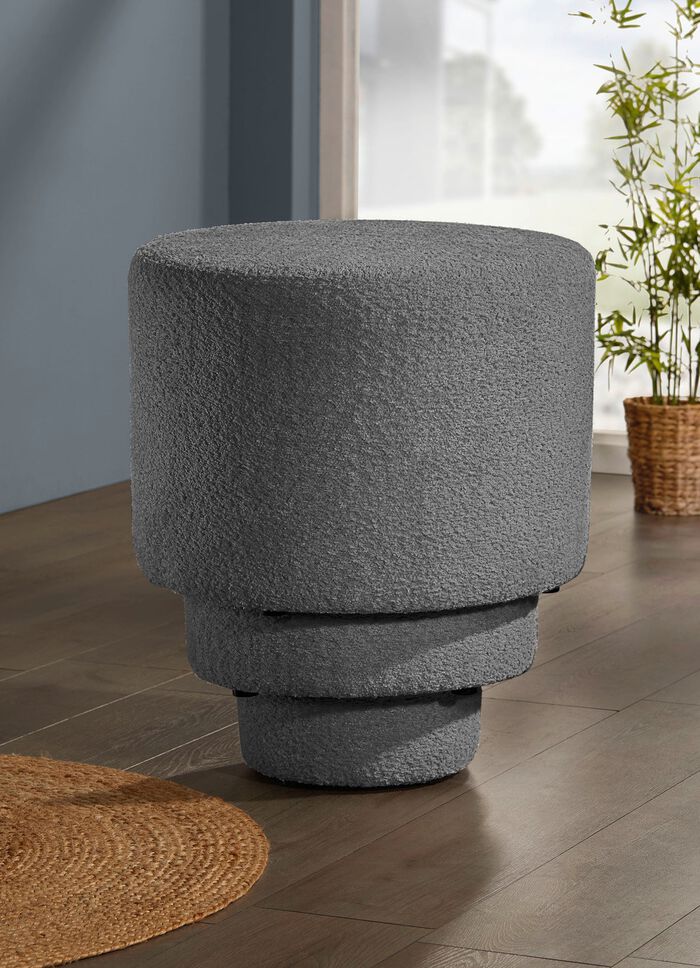 Hockerset, 3-teilig, mit angenehm flauschigem Stoff 