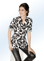 Longbluse mit Stehkragen 