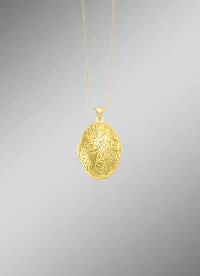 Elegantes, vergoldetes Medaillon aus Silber 925/- fein 