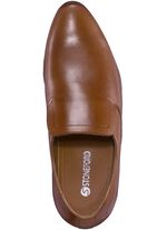Slipper mit verdecktem Gummizug COGNAC