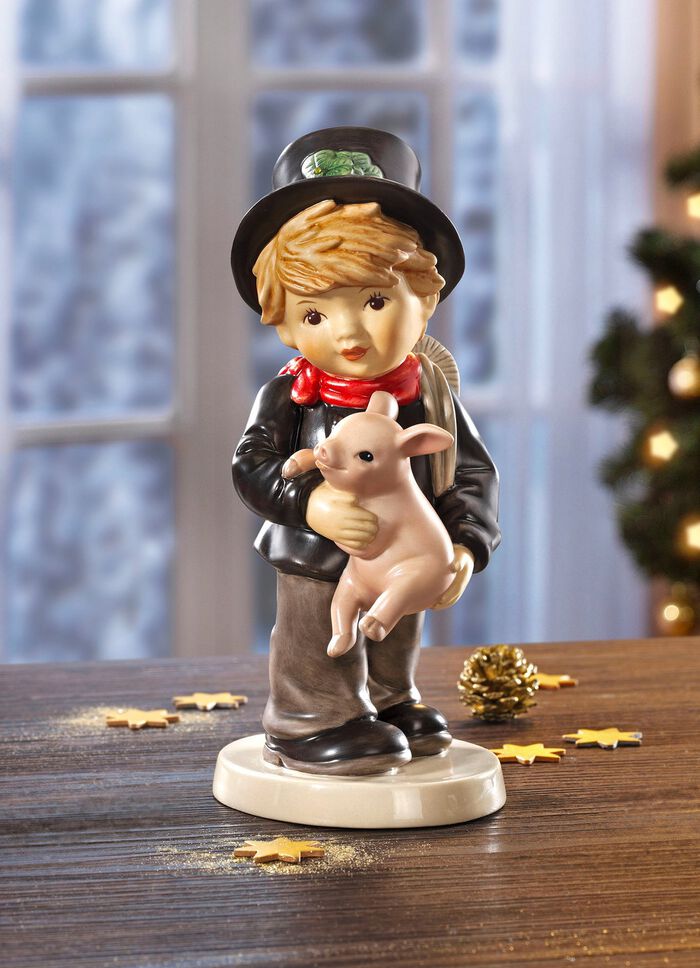 Schornsteinfeger mit Swarovski&reg;Kristall am Zylinder 