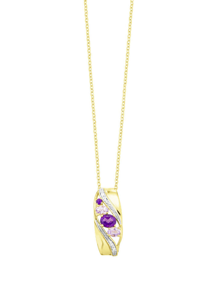 Anh&auml;nger mit Amethyst und Zirkonia 