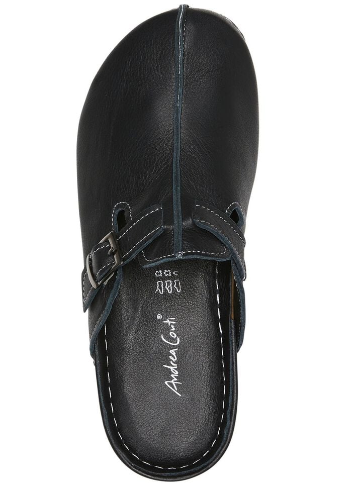 Andrea Conti Clog aus weichem Nappaleder SCHWARZ