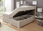 Boxspringbett mit Topper und Bettkasten CREME