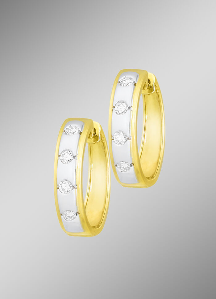 Creolen in Bicolor mit Brillanten 