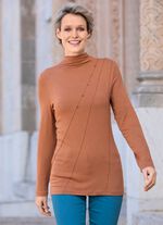 Shirt mit modischem Halsausschnitt in 2 Farben 