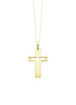 Durchbrochener Kreuz-Anhänger aus Gold 
