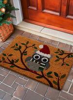 Kokos-Fußmatte mit Eulen-Motiv 