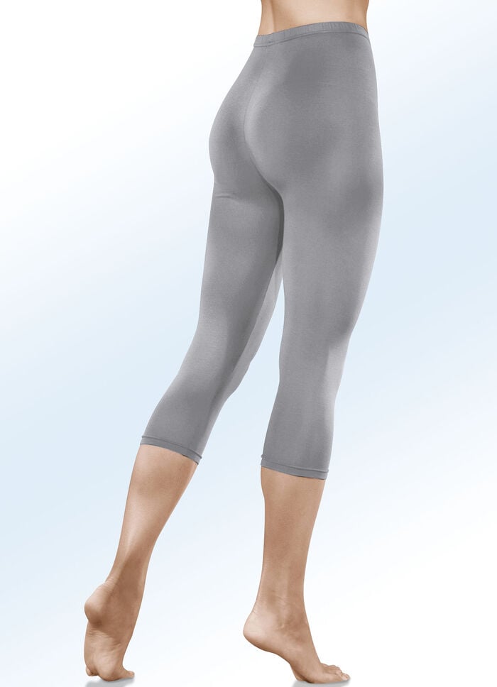 Zweierpack Caprihosen mit Dehnbund 1X JEANSBLAU, 1X GRAFIT