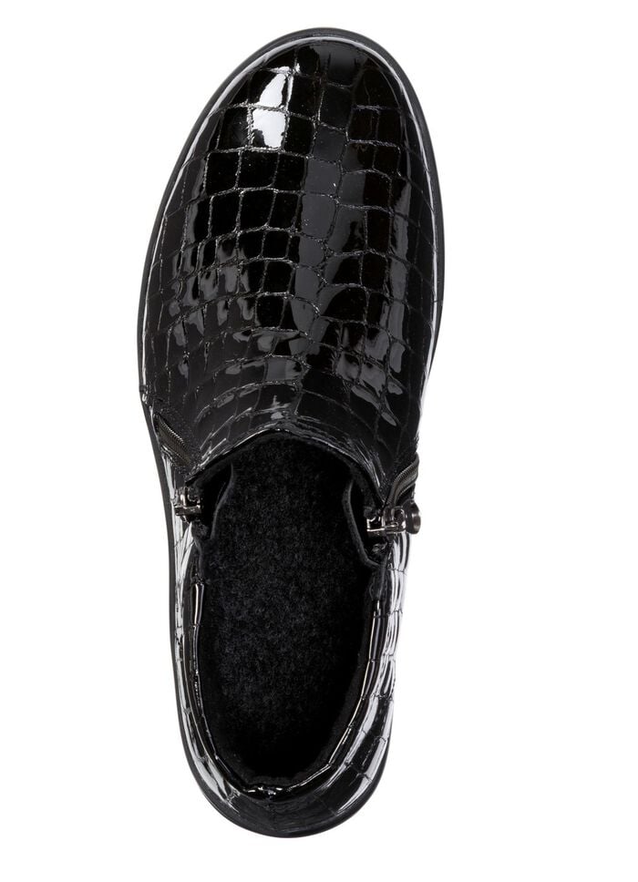 ELENA EDEN, bequeme Damen-Boots, Weite H, mit herausnehmbarem Fu&szlig;bett SCHWARZ