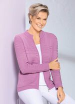 Strickjacke mit Strukturstreifen 