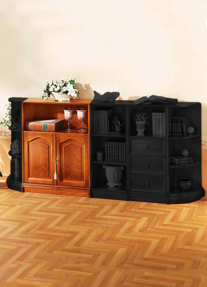 Teilmassive M&ouml;belserie mit Echtholzfurnier 