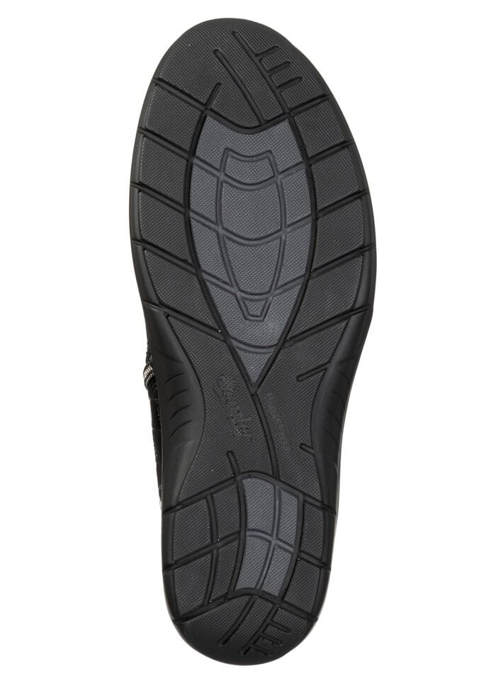 ELENA EDEN, bequeme Damen-Boots, Weite H, mit herausnehmbarem Fu&szlig;bett SCHWARZ