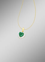 Herz-Anh&auml;nger mit Smaragd 