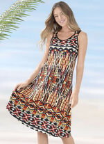 Kleid mit farbbrillantem Druckdessin 