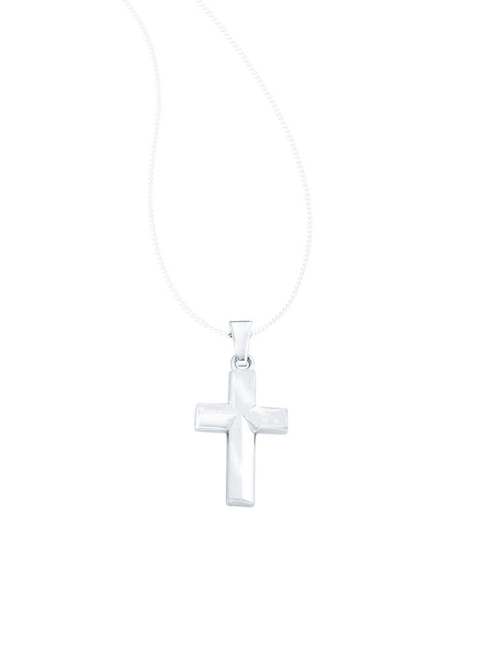 Edler Kreuz-Anh&auml;nger aus Wei&szlig;gold 