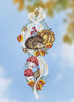 Fensterbild aus Plauener Spitze 