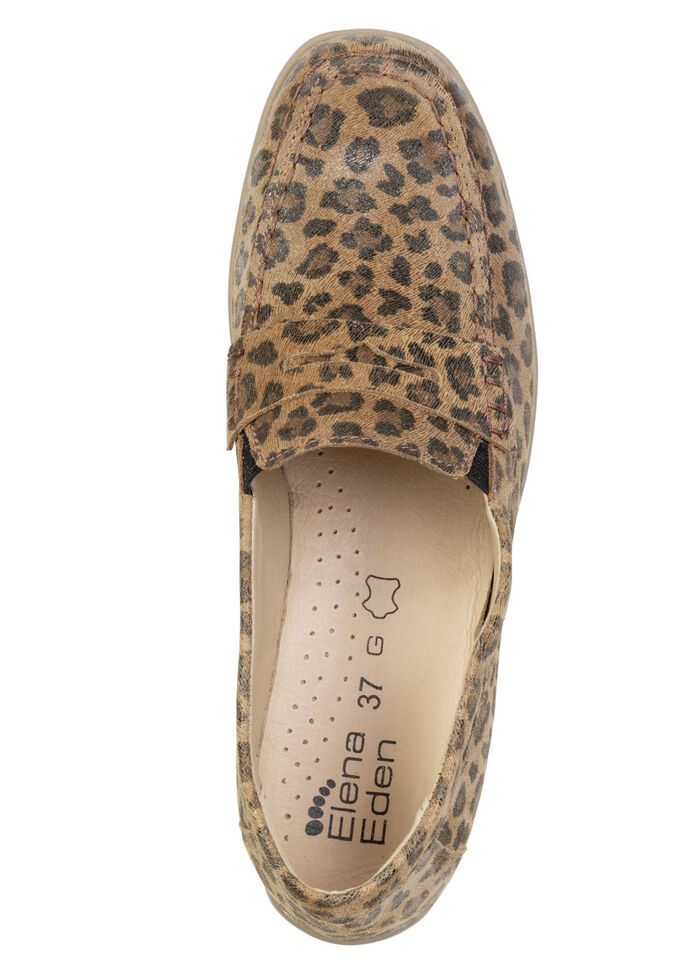 ELENA EDEN, schicke Damen-Slipper, Weite G, mit herausnehmbarem Fußbett BRAUN