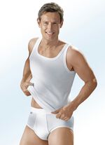 Pfeilring Viererpack Slips aus Feinripp, weiß 