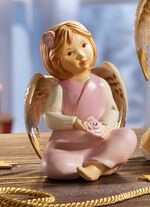 Bezaubernde Schutzengel aus Feinsteingut ROSA