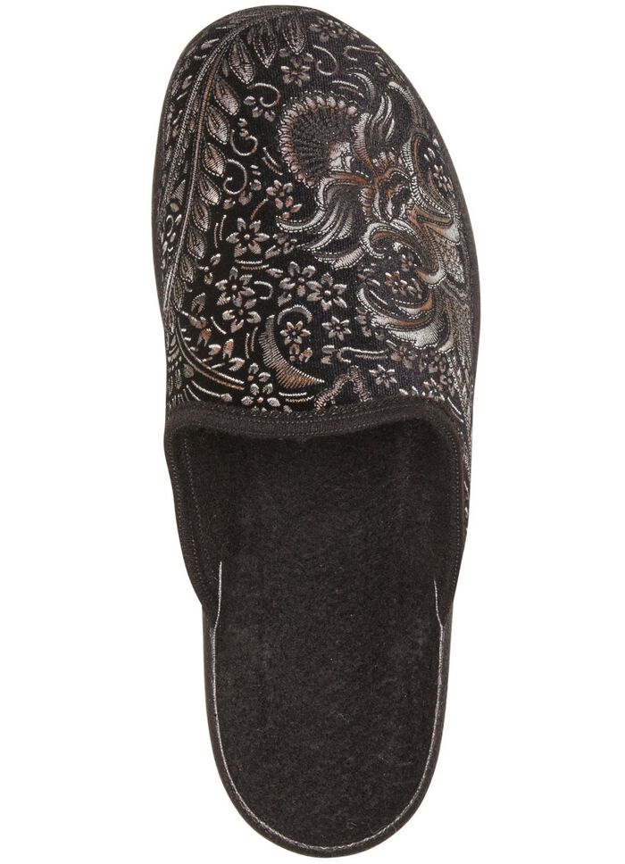 Pantoffel mit floralem Muster 