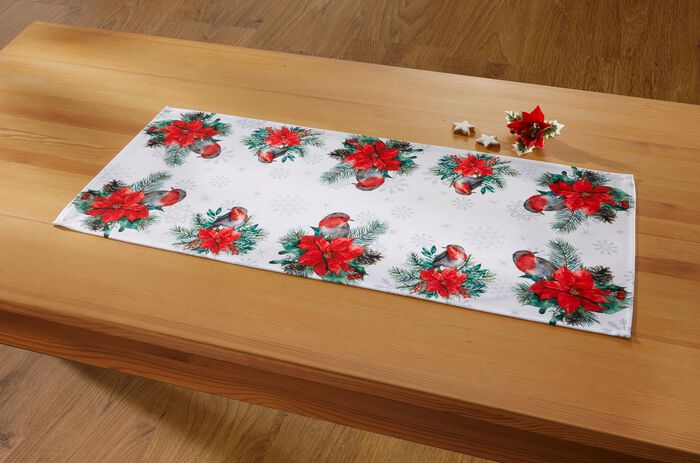 Tisch- und Raumdekoration mit niedlichen Rotkehlchen BUNT