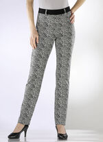 Hose in angesagter Tierfell-Dessinierung GRAU-SCHWARZ