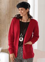 Strickjacke in Perlfang 