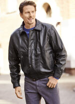 Lederblouson in 3 Farben SCHWARZ