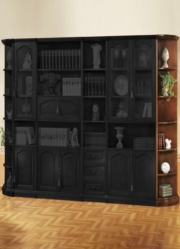 Teilmassive Möbelserie mit Echtholzfurnier NUSSBAUM