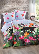 Feinbiber-Bettw&auml;sche-Garnitur mit Rei&szlig;verschluss 