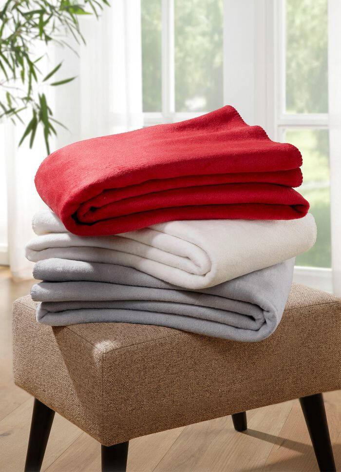 Wohndecke mit Festonstich-Einfassung CREME