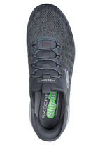 SKECHERS, Herren-Sneaker, mit geformter Slip-Ins Fersenplatte ANTHRAZIT