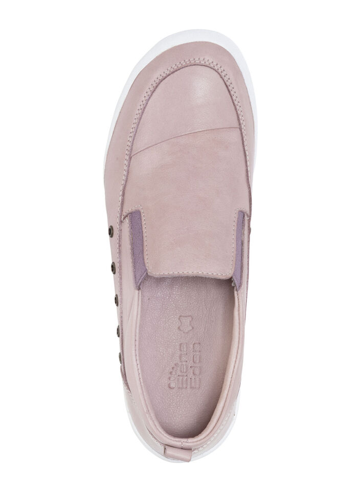 ELENA EDEN Slipper aus Nappaleder mit Zierösen ROSÉ