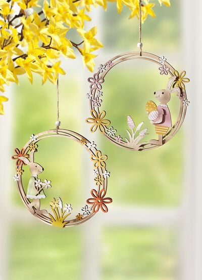 Aufh&auml;nger aus Holz im 2er-Set 