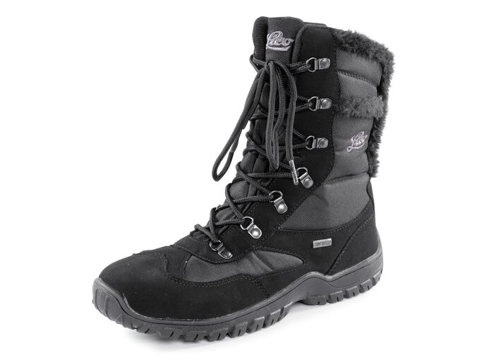 Schn&uuml;r-Stiefelette mit Klimamembrane SCHWARZ