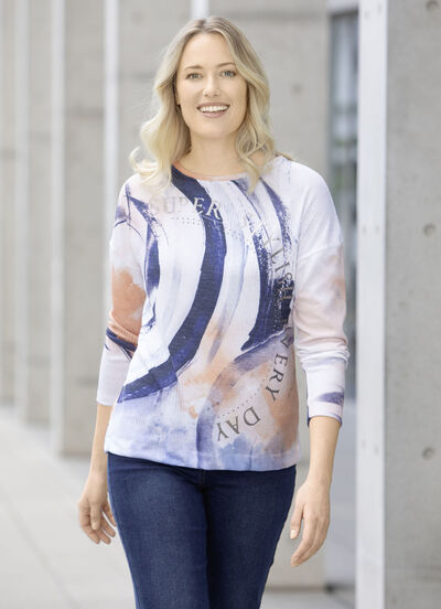 Einzigartiges Shirt mit Glanzdruck 