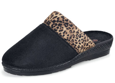 Pantoffel in schickem Leo-Design 