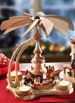 ZEIDLER Erzgebirge-Dekorationen aus Holz NATUR-BRAUN