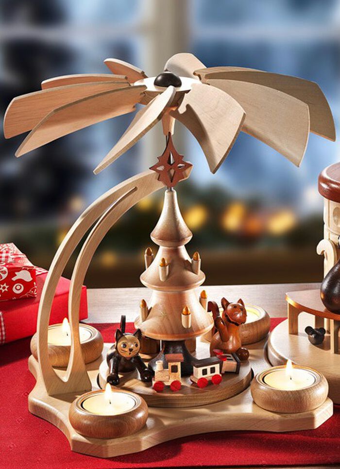 ZEIDLER Erzgebirge-Dekorationen aus Holz NATUR-BRAUN