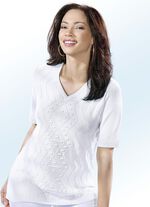 Pulli mit traumhaftem Mustermix WEISS