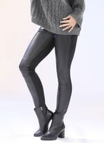 Hose im intressantem Materialmix SCHWARZ