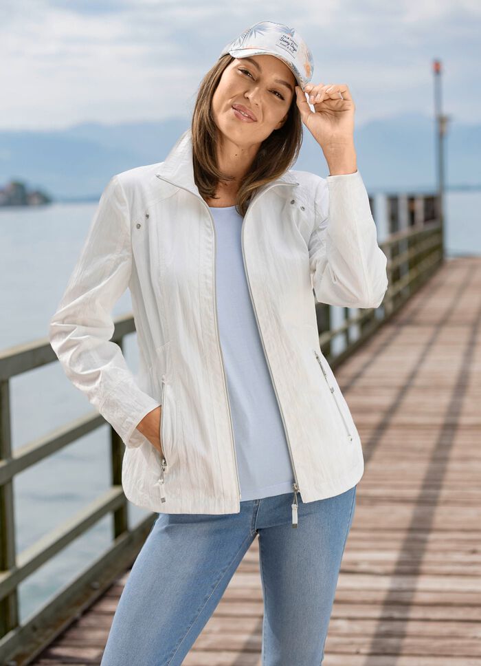 Jacke mit Reißverschlusstaschen CREME